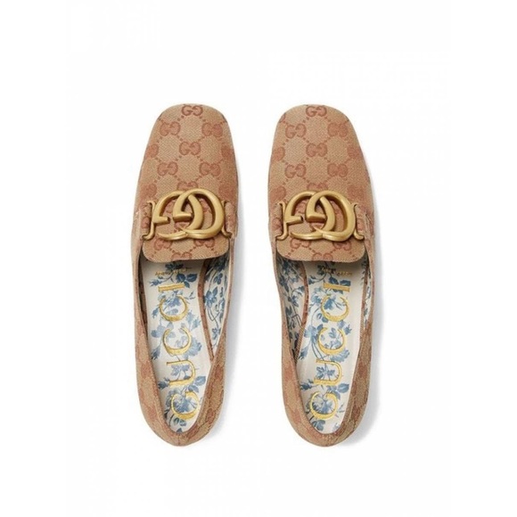 New Gucci GG monogram canvas marmont double G mid-heel pump - Picture 8 of 9